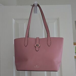 kate spade KACI Pink Leather Flower-Accent Tote